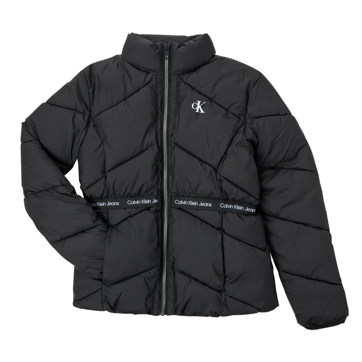 Piumino ragazza Calvin Klein Jeans LOGO TAPE LIGHT JACKET Nero
