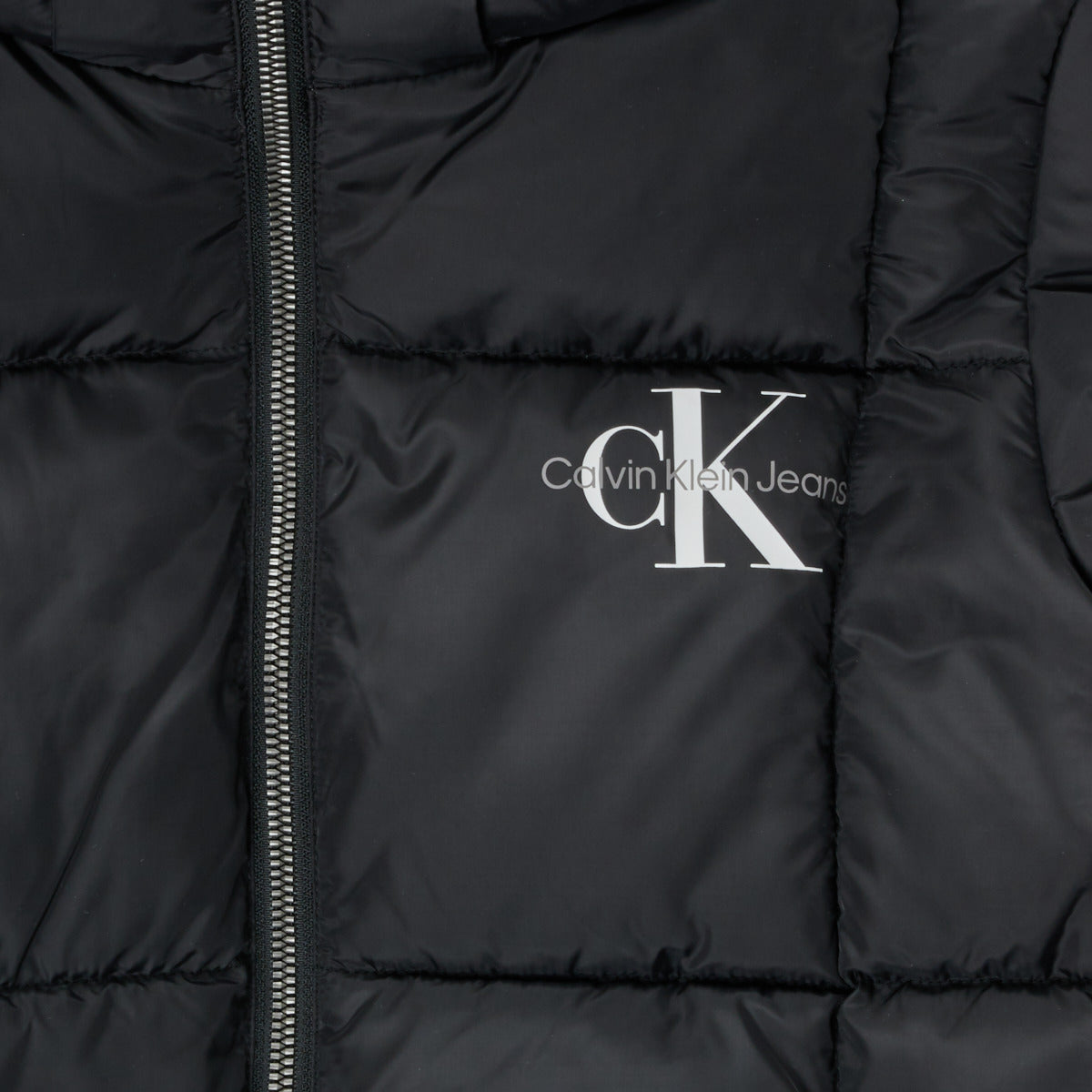 Piumino ragazza Calvin Klein Jeans SHORT QUILTED PUFFER JACKET Nero