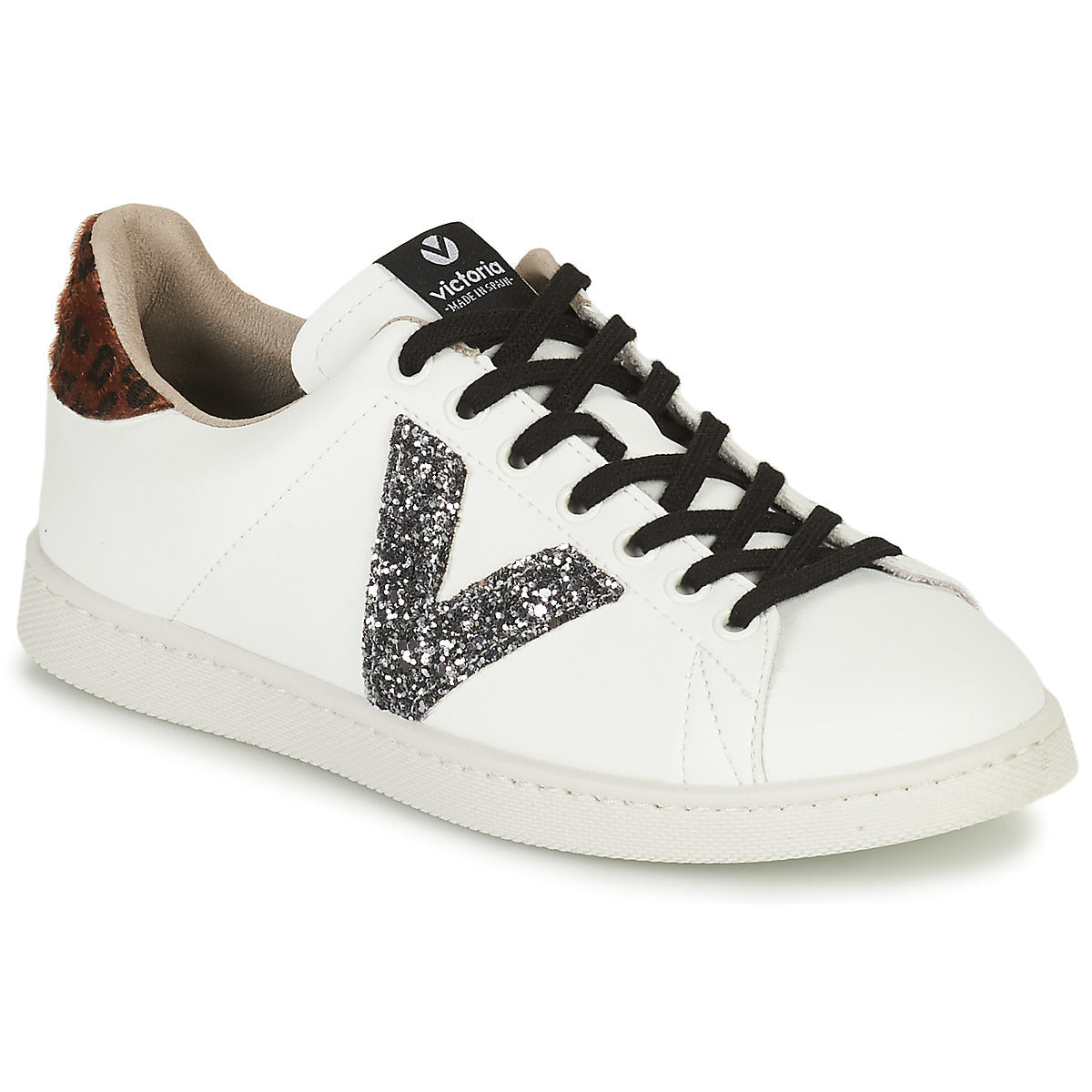 Sneakers basse Donna Victoria TENIS EFECTO PIEL GLITTER Bianco
