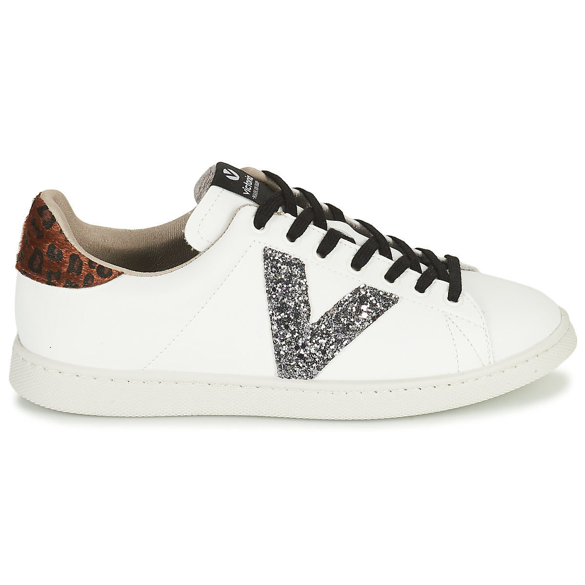 Sneakers basse Donna Victoria TENIS EFECTO PIEL GLITTER Bianco