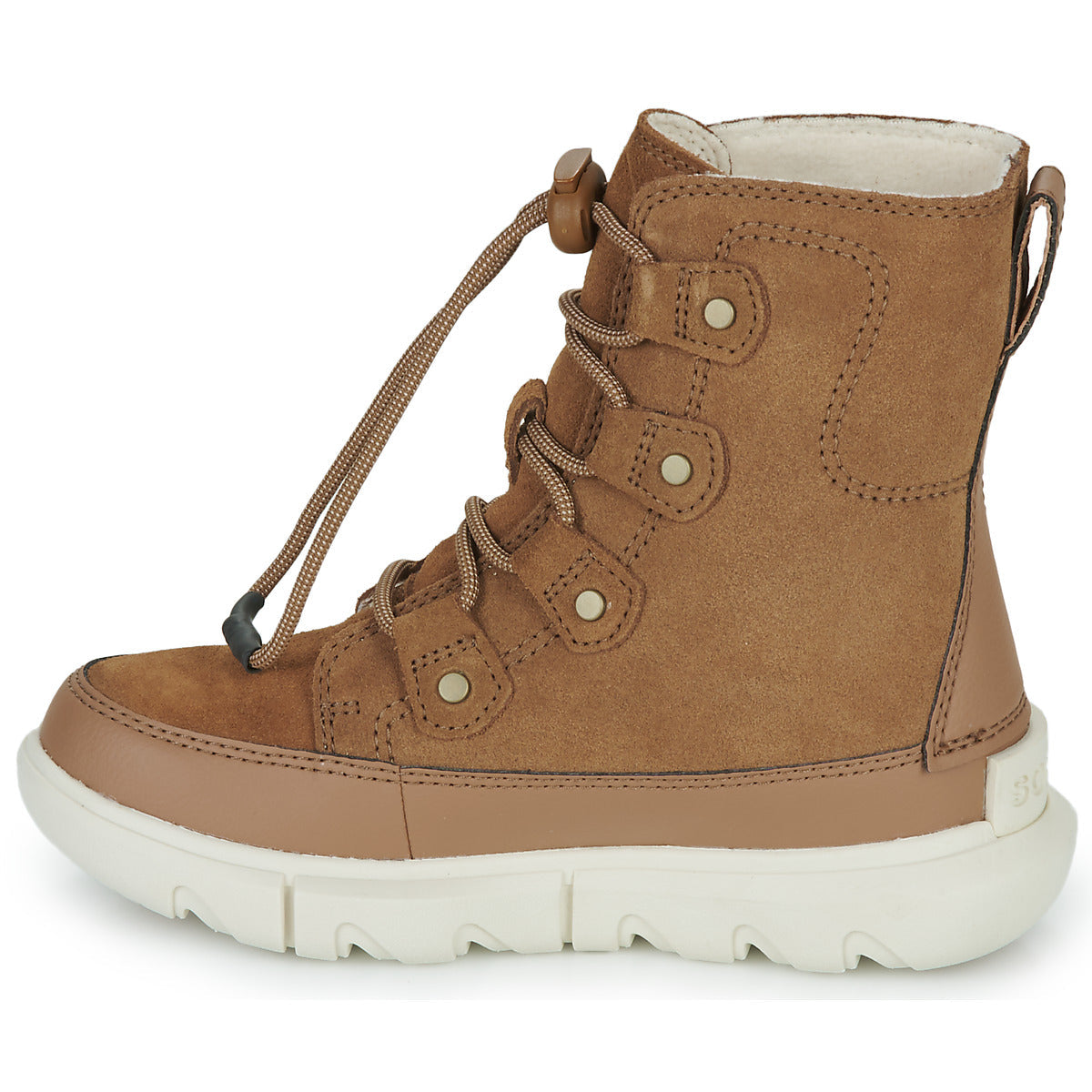 Stivaletti bambini ragazza Sorel YOUTH SOREL EXPLORER LACE WP Marrone