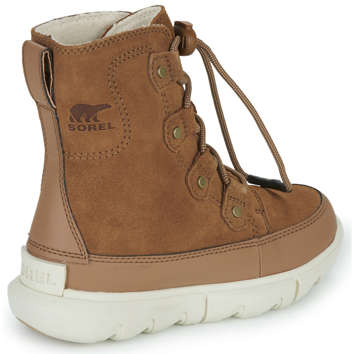 Stivaletti bambini ragazza Sorel YOUTH SOREL EXPLORER LACE WP Marrone