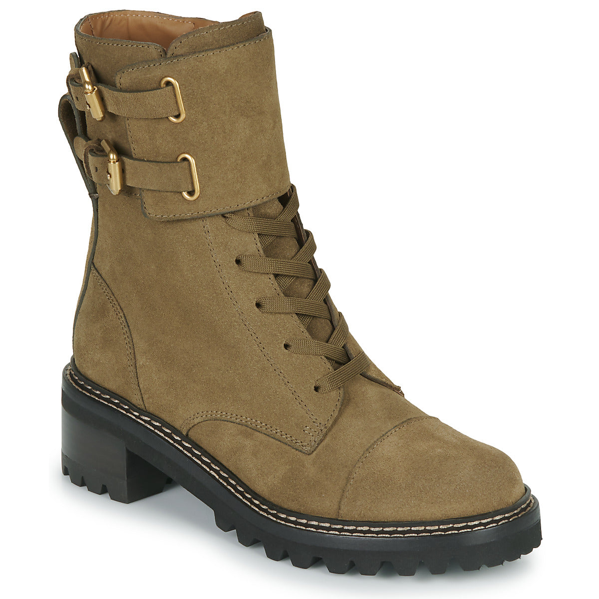 Stivaletti Donna See by Chloé MALLORY Kaki