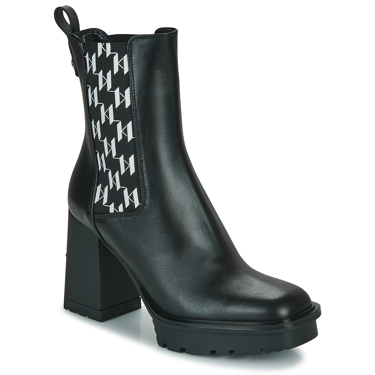 Stivaletti Donna Karl Lagerfeld VOYAGE VI Monogram Gore Boot Nero