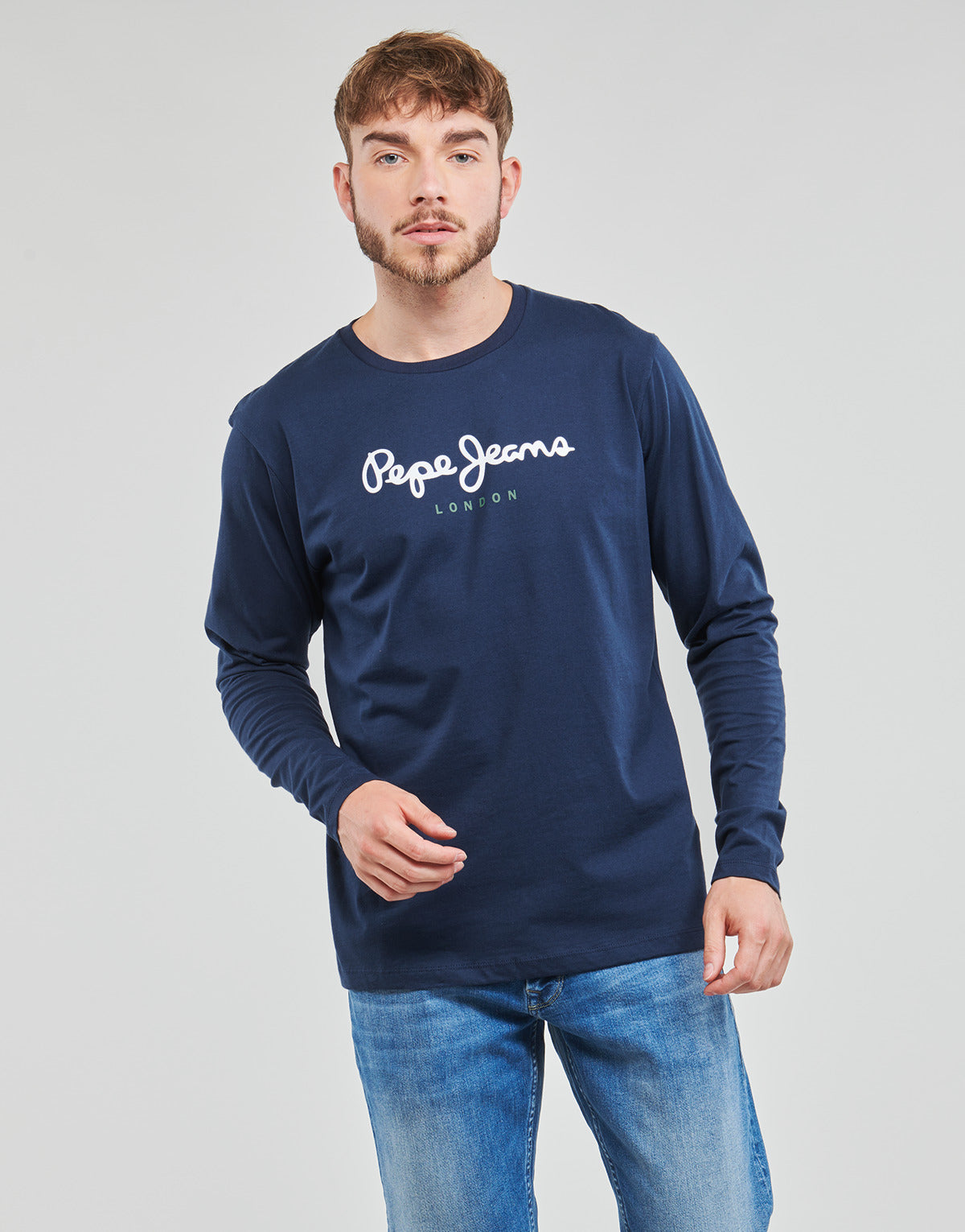 T-shirts a maniche lunghe Uomo Pepe jeans  EGGO LONG  Marine