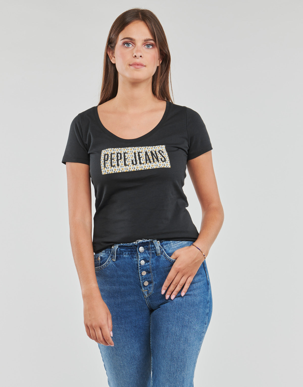 T-shirt Donna Pepe jeans  SUSAN  Nero