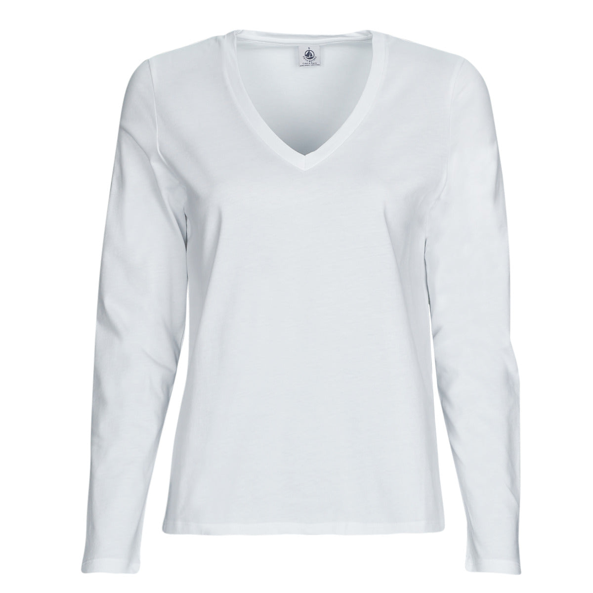 T-shirts a maniche lunghe Donna Petit Bateau A05UO Bianco