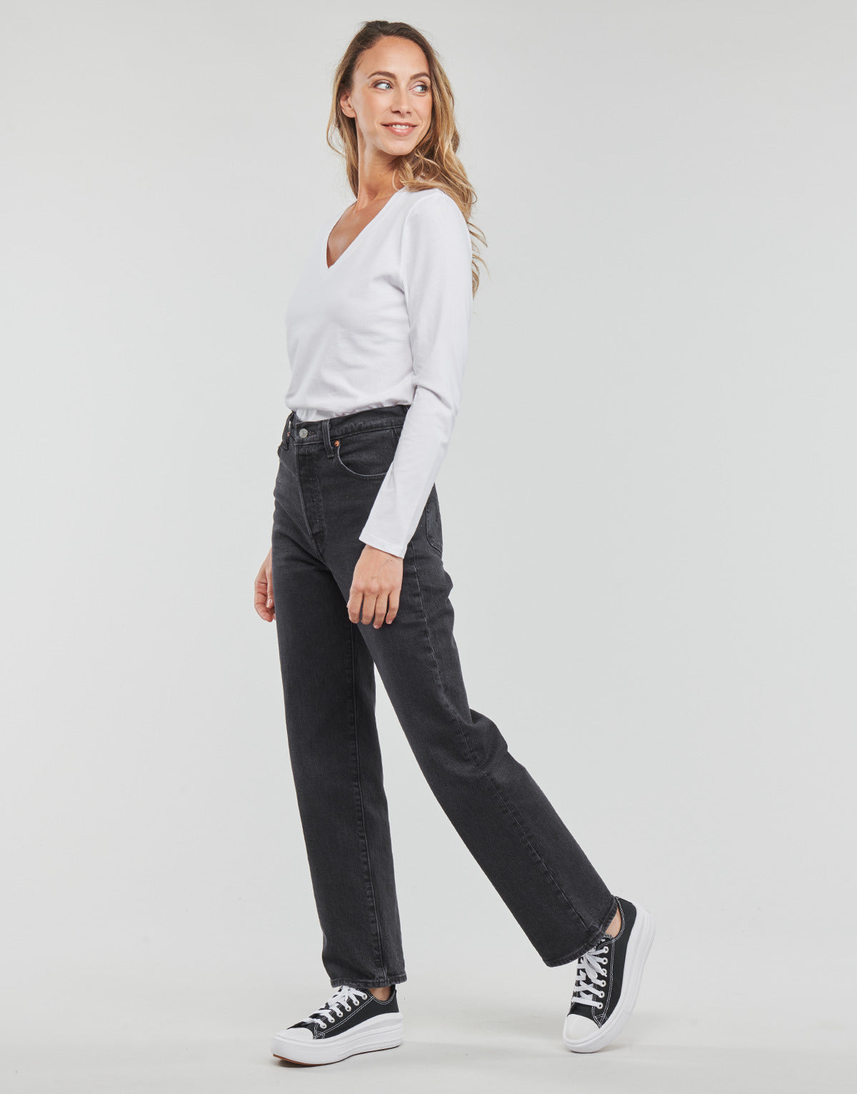 T-shirts a maniche lunghe Donna Petit Bateau A05UO Bianco