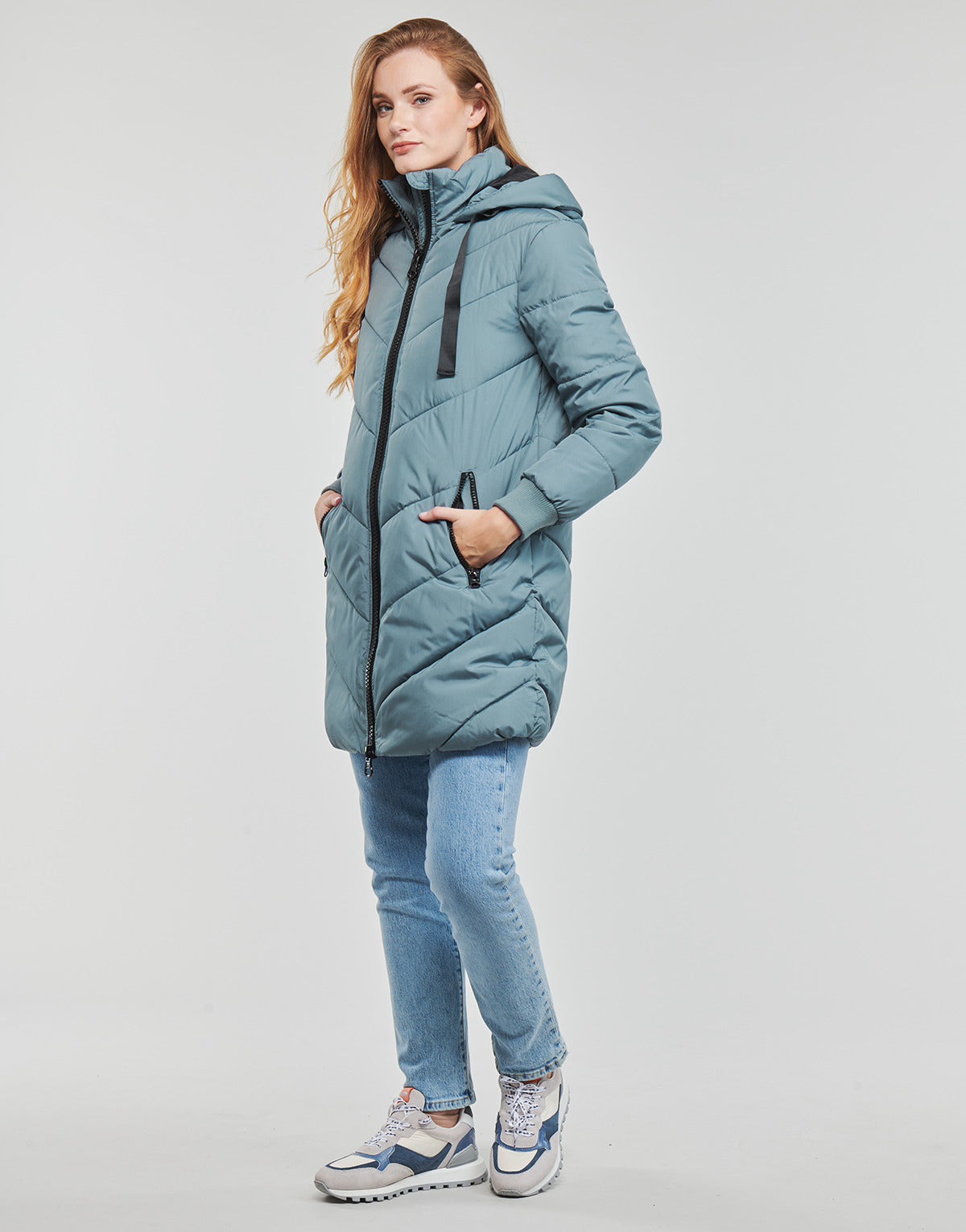 Piumino Donna JDY JDYSKYLAR PADDED HOOD JACKET OTW Blu