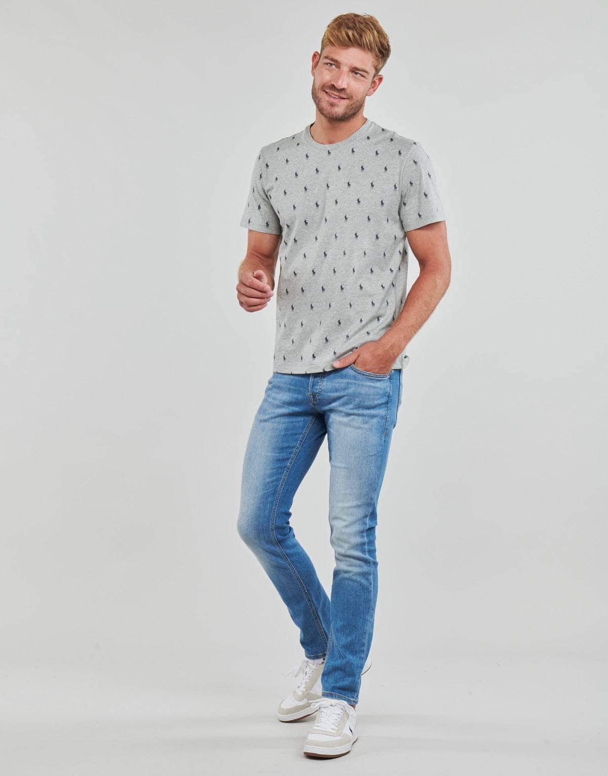 T-shirt Uomo Polo Ralph Lauren SS CREW Grigio