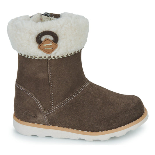 Stivaletti bambini ragazza Clarks Crown Loop T Marrone