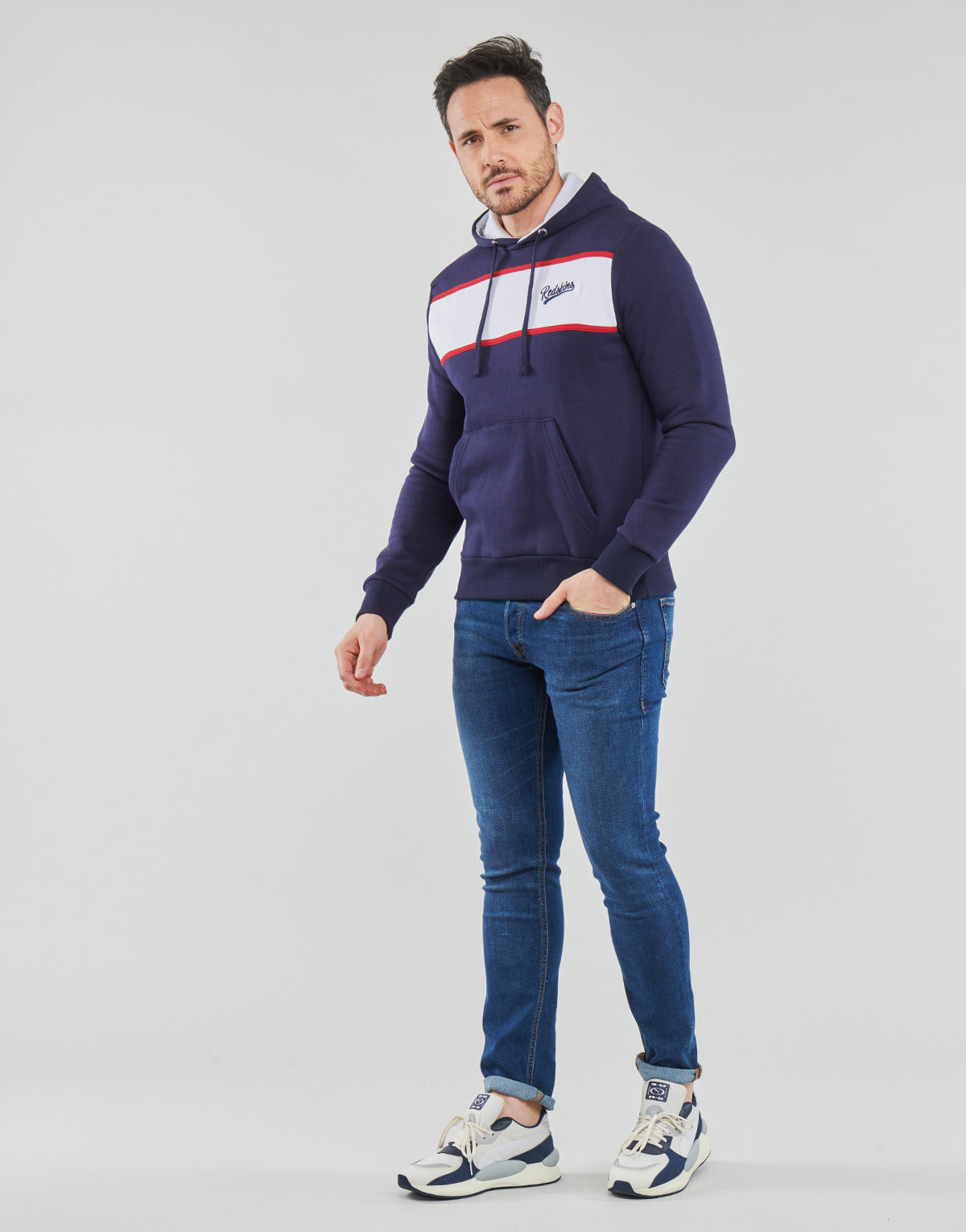 Felpa Uomo Redskins LUKE POSTER Marine