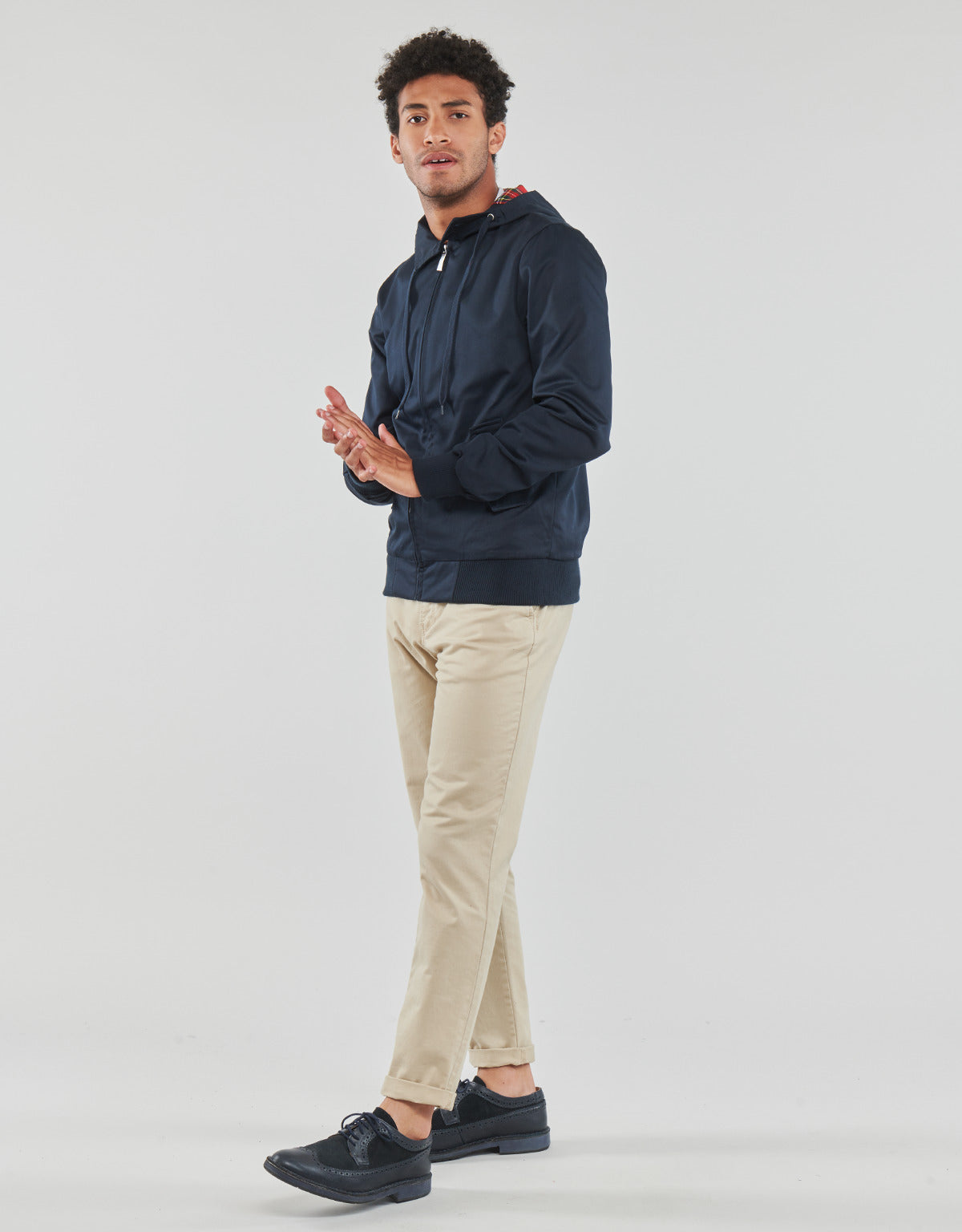 Giubbotto Uomo Harrington HGO HOODED RECYCLED Marine