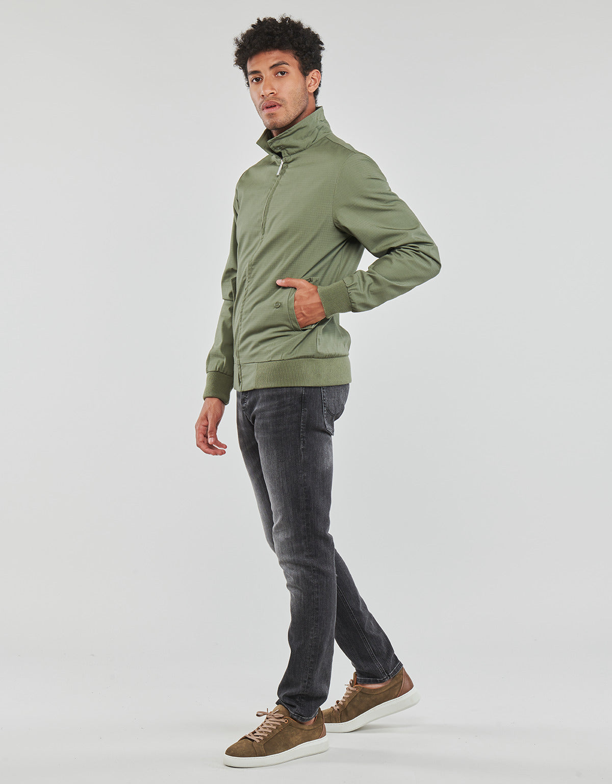 Giubbotto Uomo Harrington RIPSTOP JACKET RECYCLED Kaki
