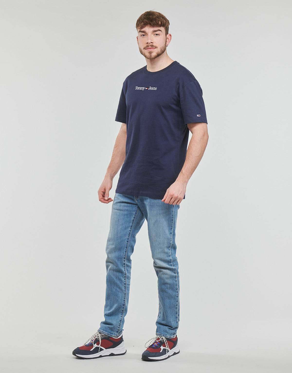 T-shirt Uomo Tommy Jeans TJM CLASSIC LINEAR LOGO TEE Marine