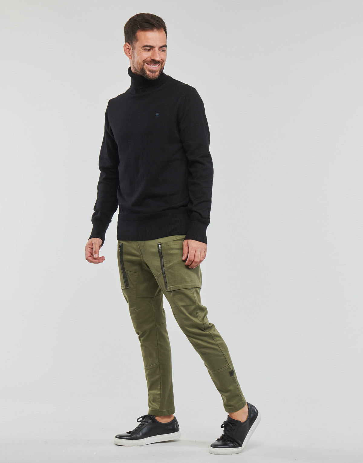 Pantalone Cargo Uomo G-Star Raw zip pkt 3d skinny cargo Kaki
