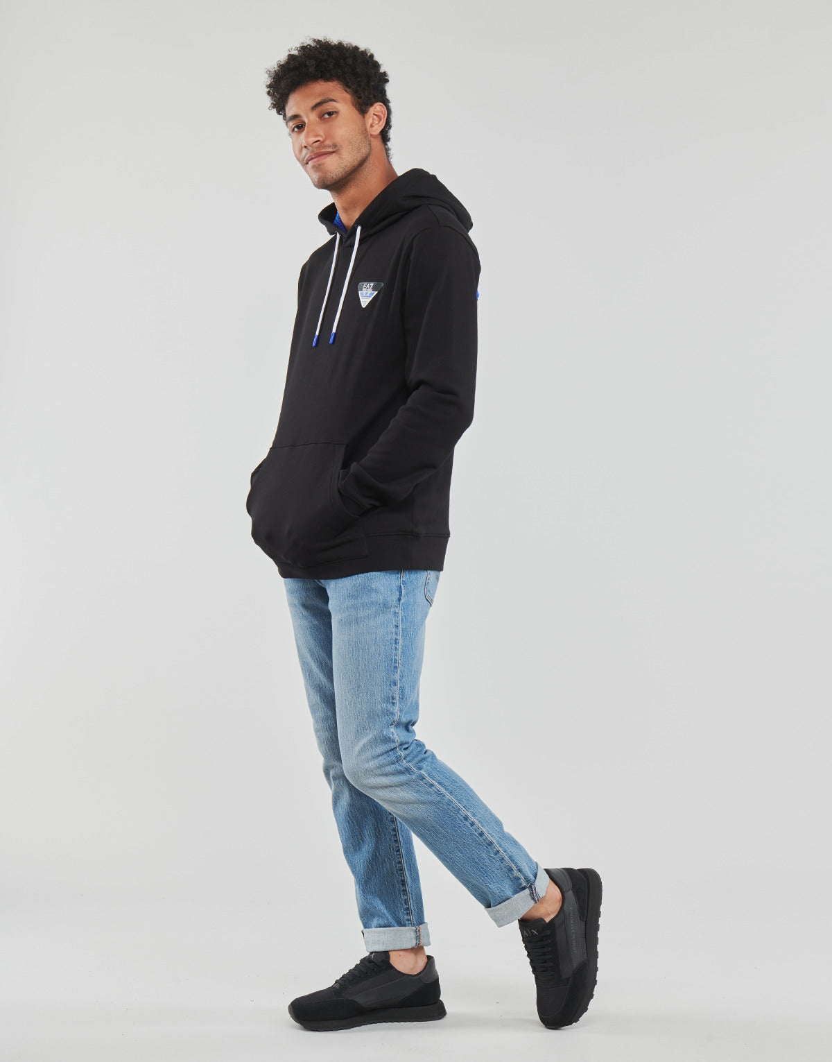 Felpa Uomo Emporio Armani EA7 6LPM72 Nero