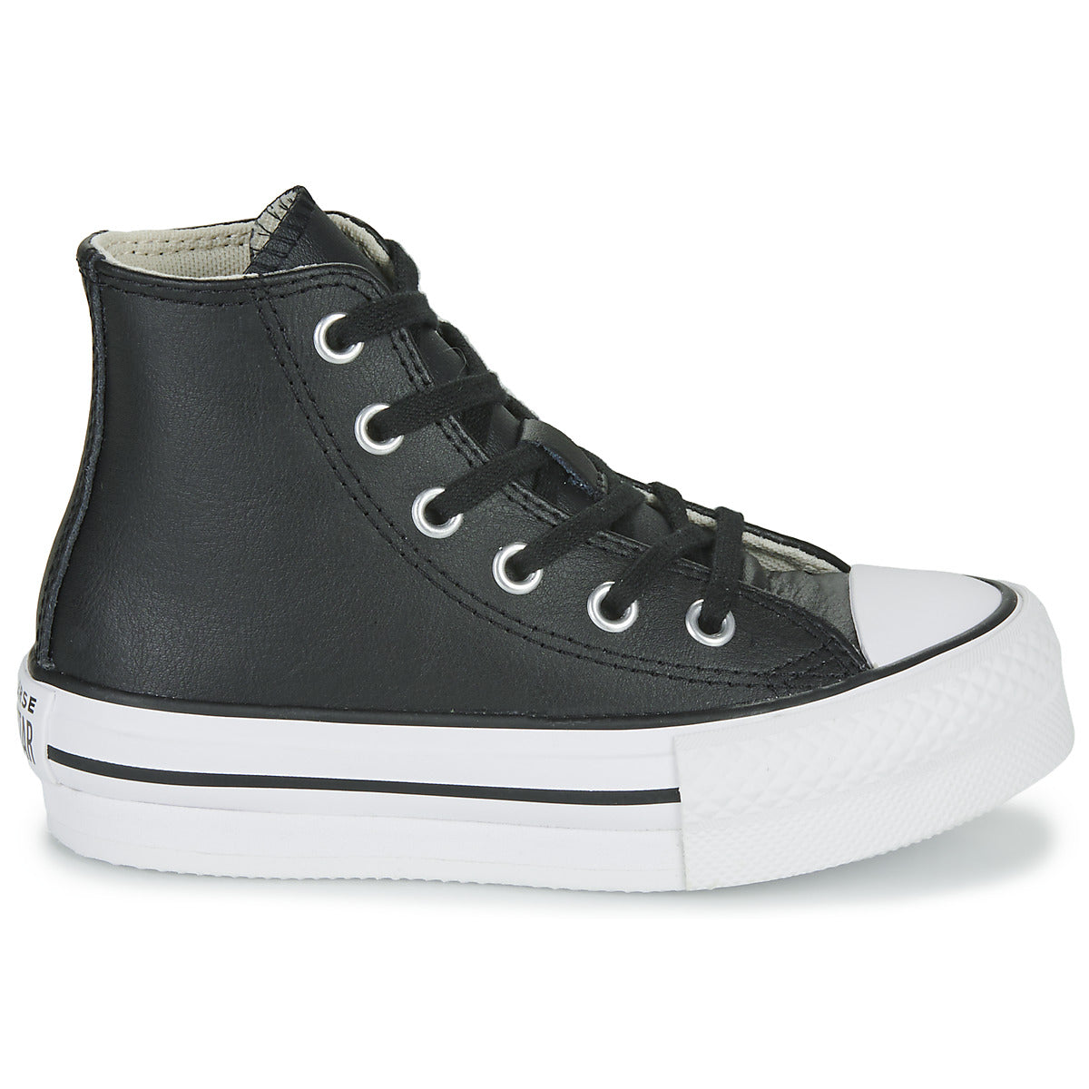 Scarpe bambini ragazza Converse Chuck Taylor All Star Eva Lift Leather Foundation Hi Nero