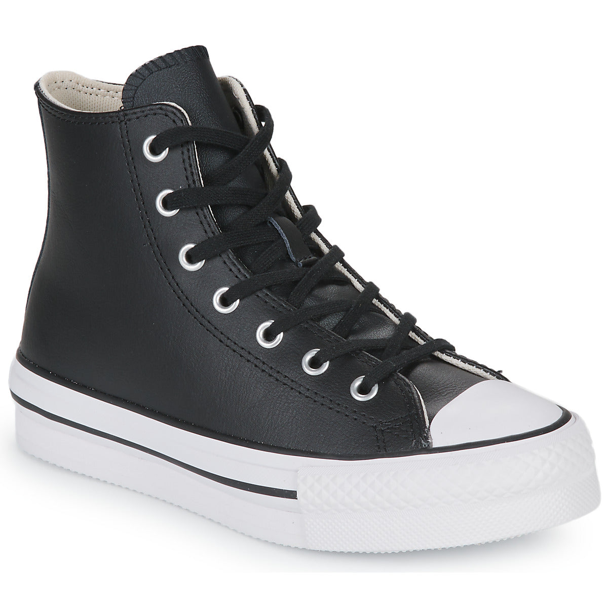 Scarpe bambini ragazza Converse  Chuck Taylor All Star Eva Lift Leather Foundation Hi  Nero
