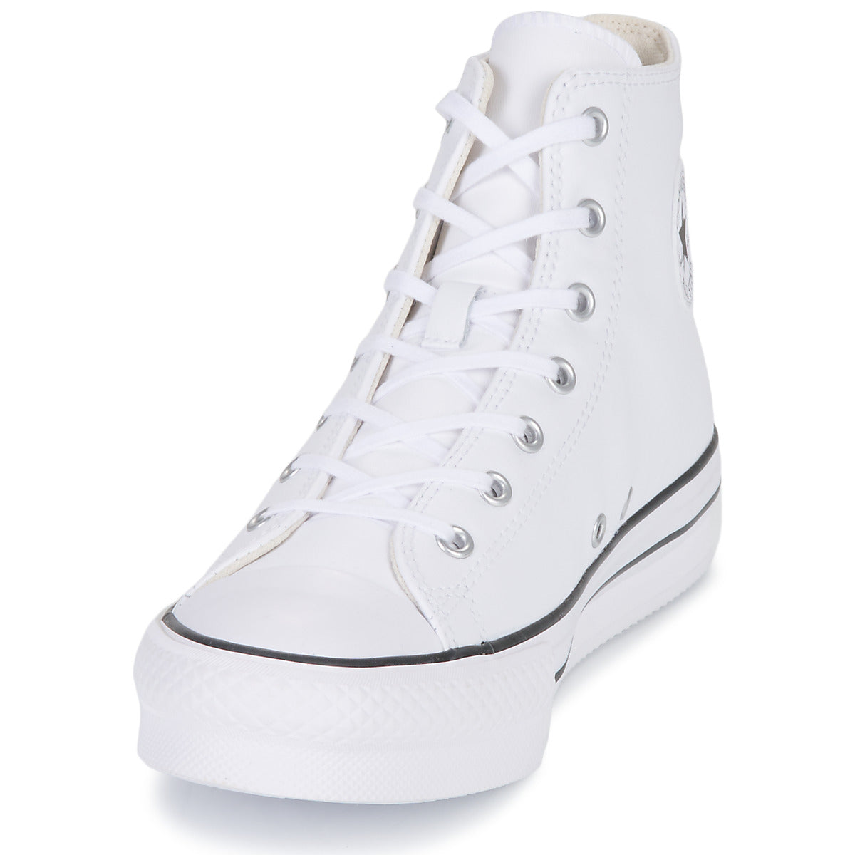 Scarpe bambini ragazza Converse  Chuck Taylor All Star Eva Lift Leather Foundation Hi  Bianco