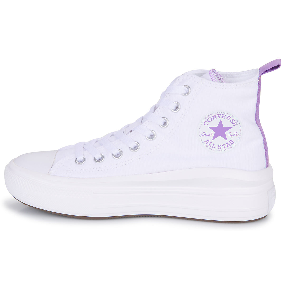 Scarpe bambini ragazza Converse Chuck Taylor All Star Move Platform Foundation Hi Bianco