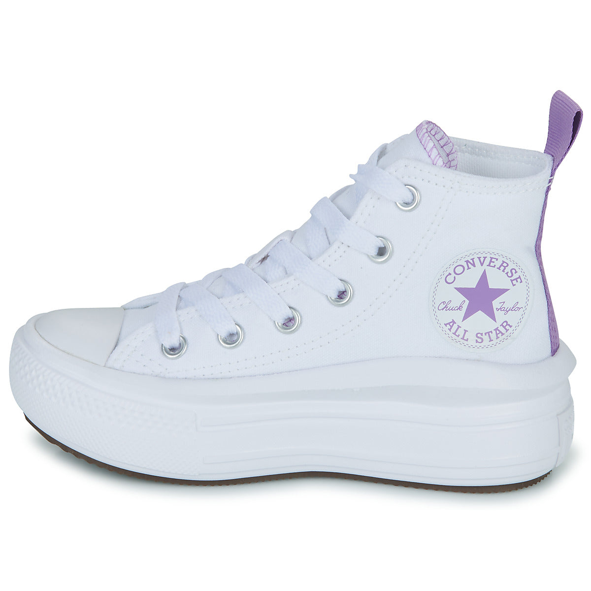 Scarpe bambini ragazza Converse Chuck Taylor All Star Move Platform Foundation Hi Bianco