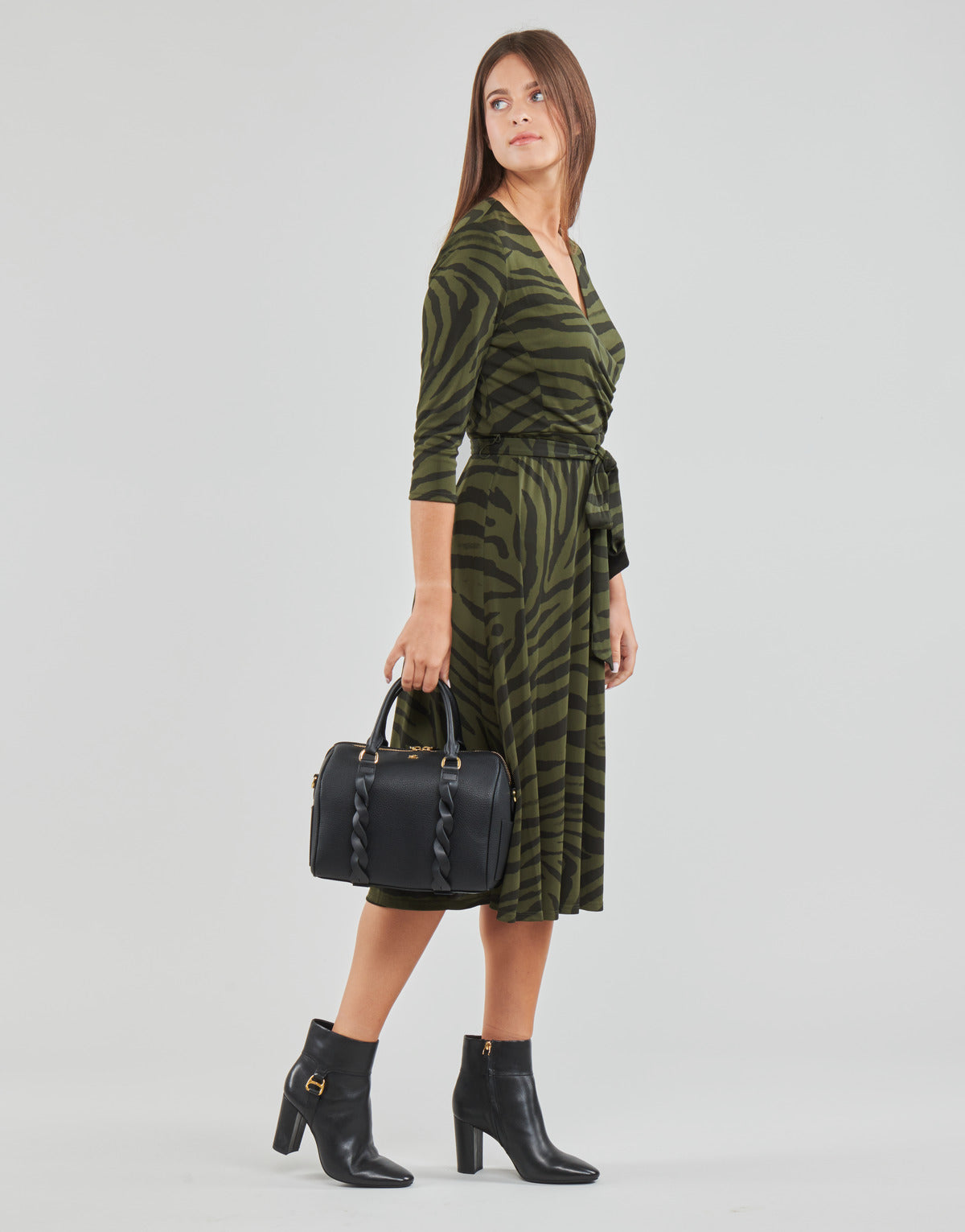 Abito lungo Donna Lauren Ralph Lauren CARLYNA Kaki