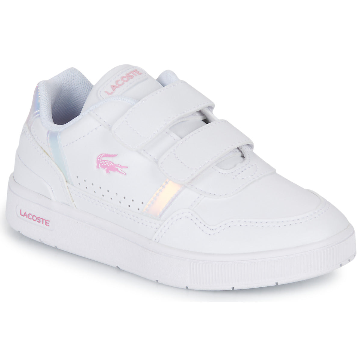 Scarpe bambini ragazza Lacoste T-CLIP Bianco