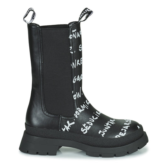 Stivaletti Donna Desigual SHOES CHELSEA HIGH LETTERING Nero