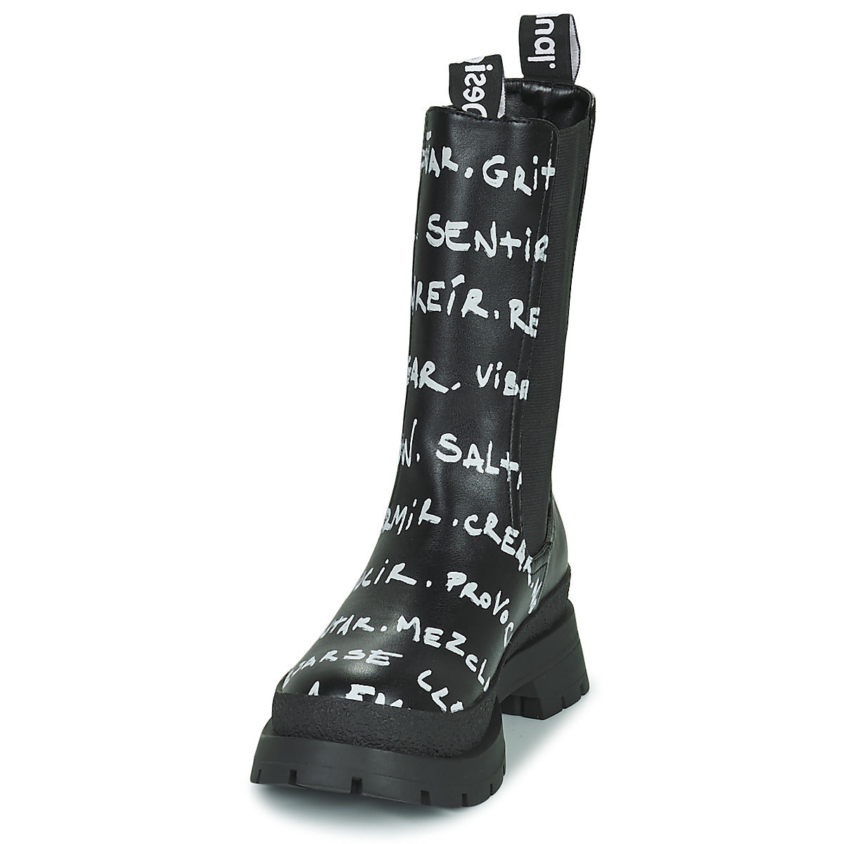 Stivaletti Donna Desigual SHOES CHELSEA HIGH LETTERING Nero