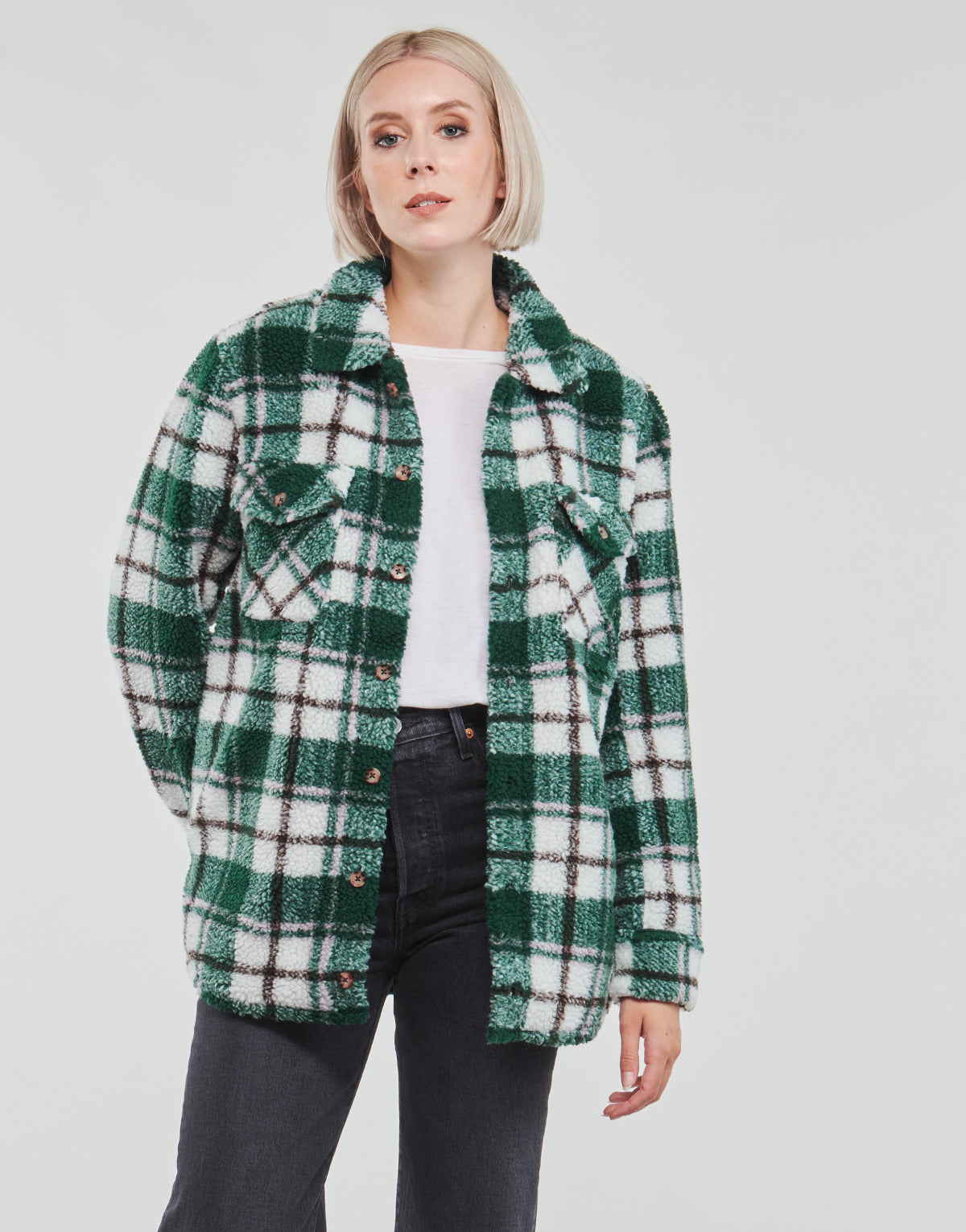Giubbotto Donna Volcom SILENT SHERPA JACKET Verde