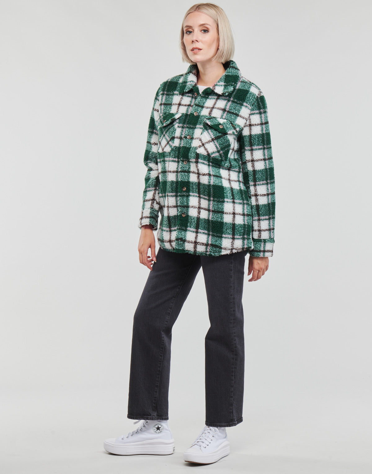 Giubbotto Donna Volcom SILENT SHERPA JACKET Verde