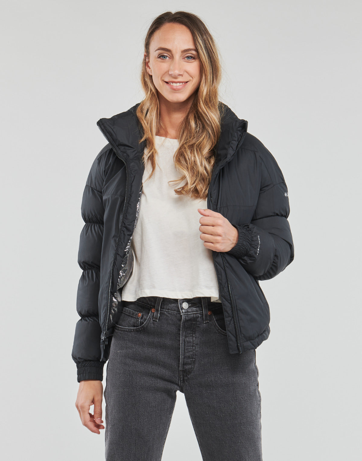 Piumino Donna Columbia Pike Lake Cropped Jacket Nero
