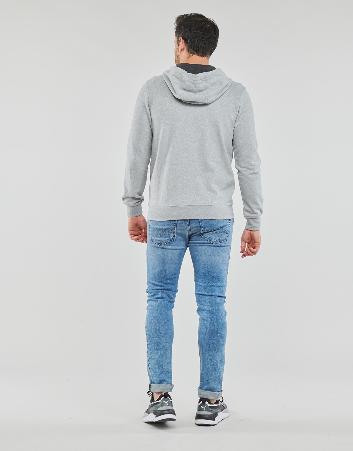 Giubbotto Uomo Helly Hansen HH LOGO FULL ZIP HOODIE Grigio