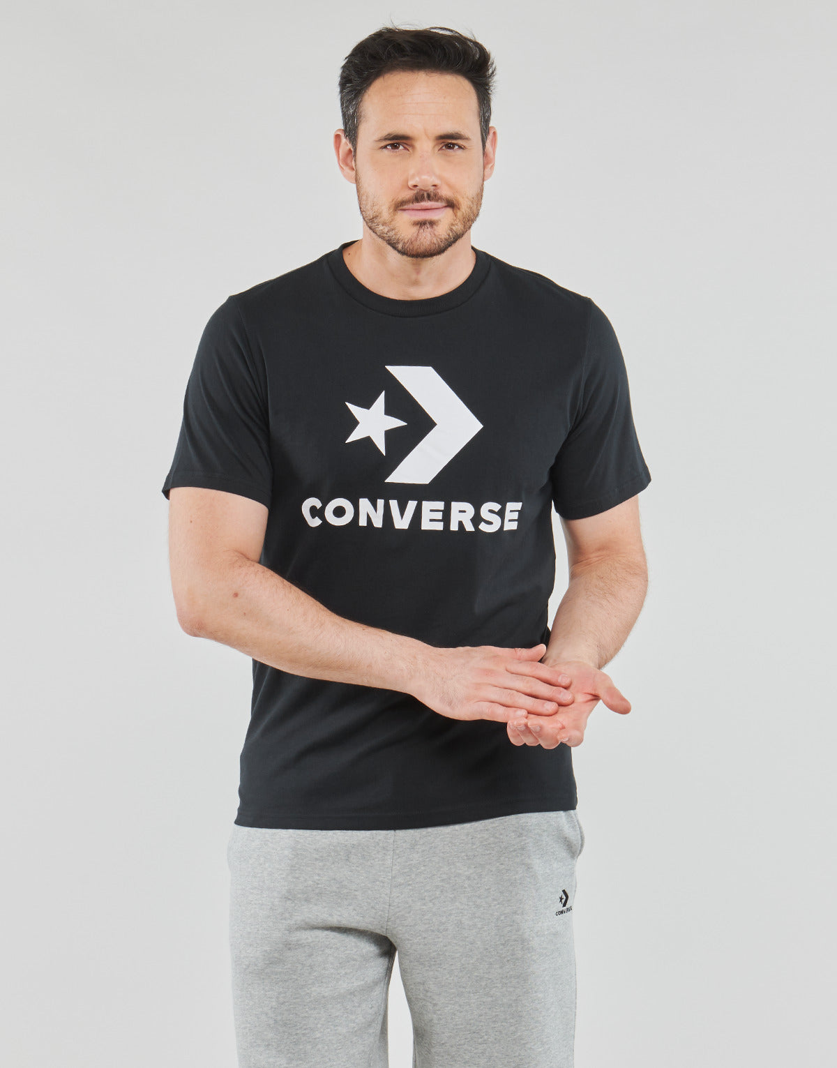 T-shirt Uomo Converse GO-TO STAR CHEVRON TEE Nero