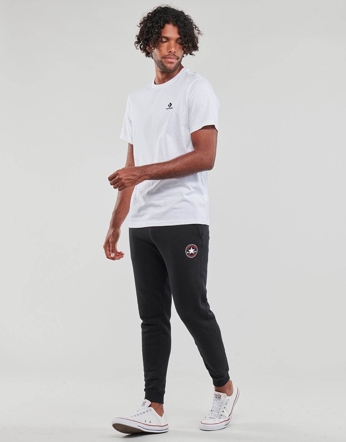 T-shirt Uomo Converse GO-TO EMBROIDERED STAR CHEVRON TEE Bianco