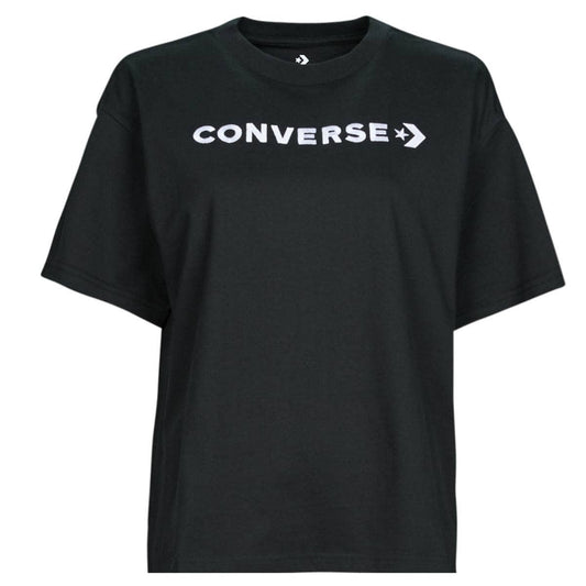 T-shirt Donna Converse WORDMARK RELAXED TEE Nero