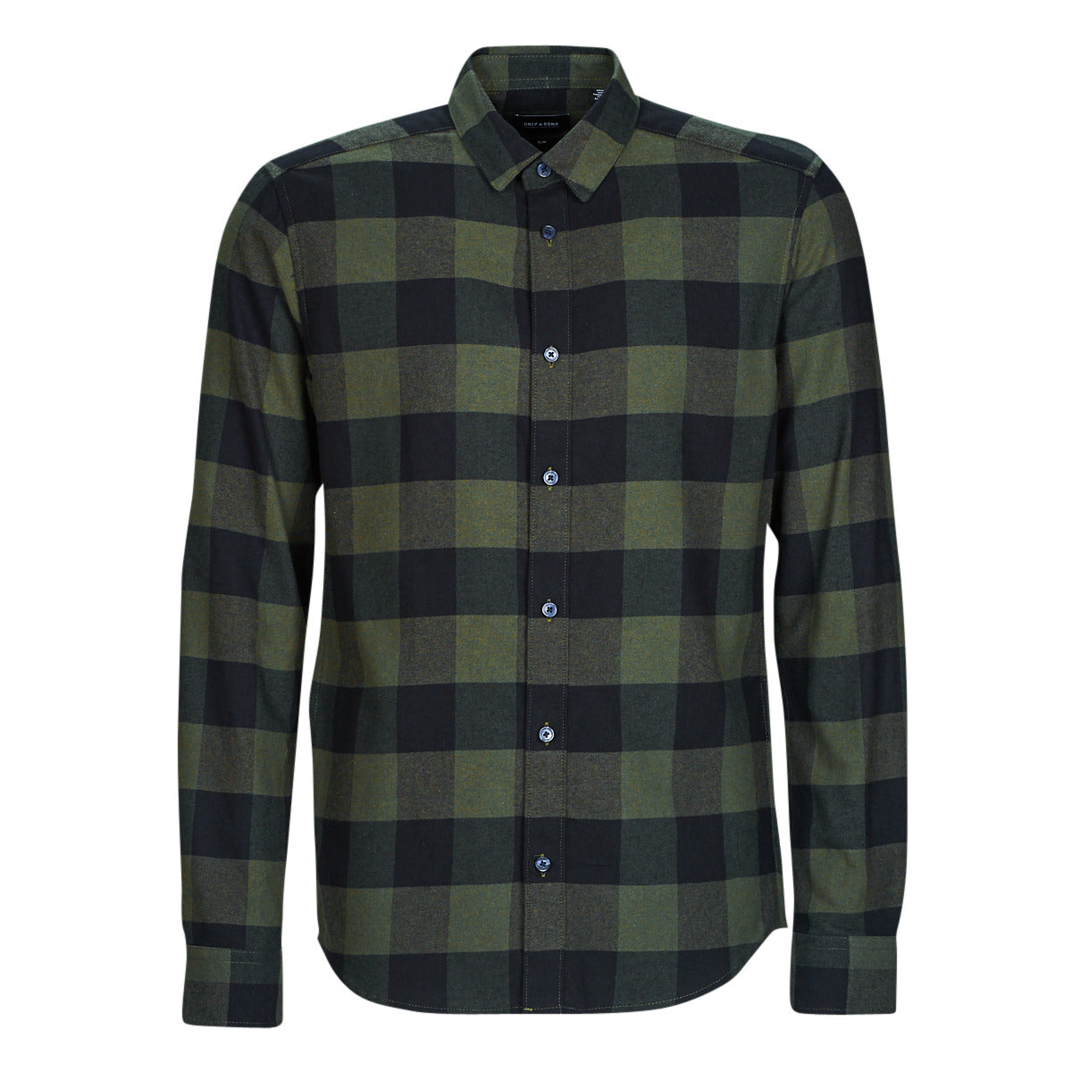 Camicia a maniche lunghe Uomo Only & Sons ONSGUDMUND LIFE LS CHECKED SHIRT Kaki