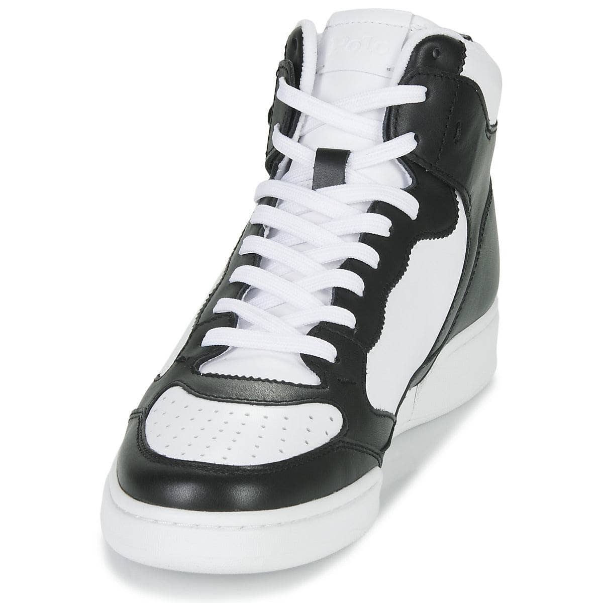 Sneakers alte Uomo Polo Ralph Lauren POLO CRT HGH-SNEAKERS-LOW TOP LACE Nero