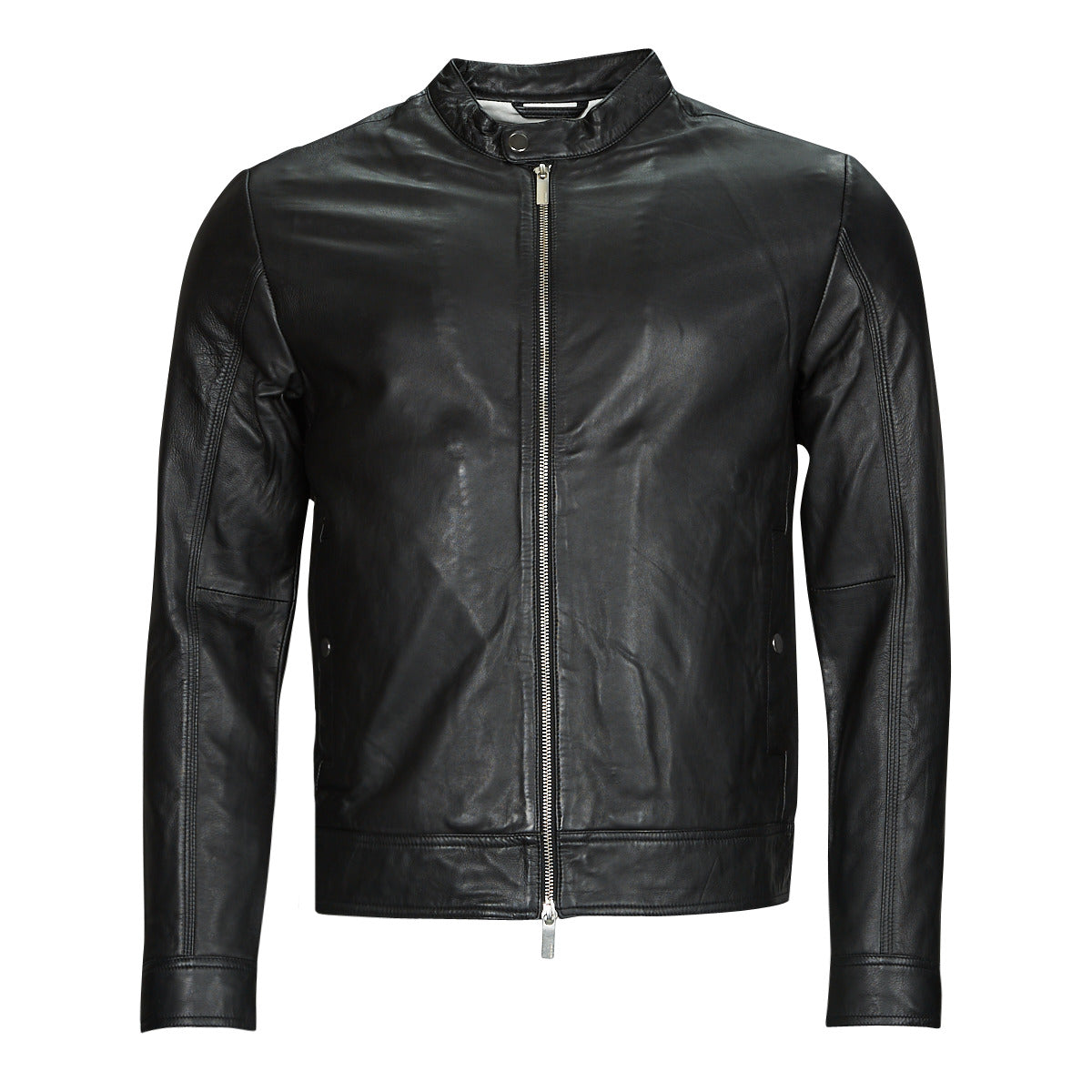 Giacca in pelle Uomo Selected  SLHARCHIVE CLASSIC LEATHER  Nero