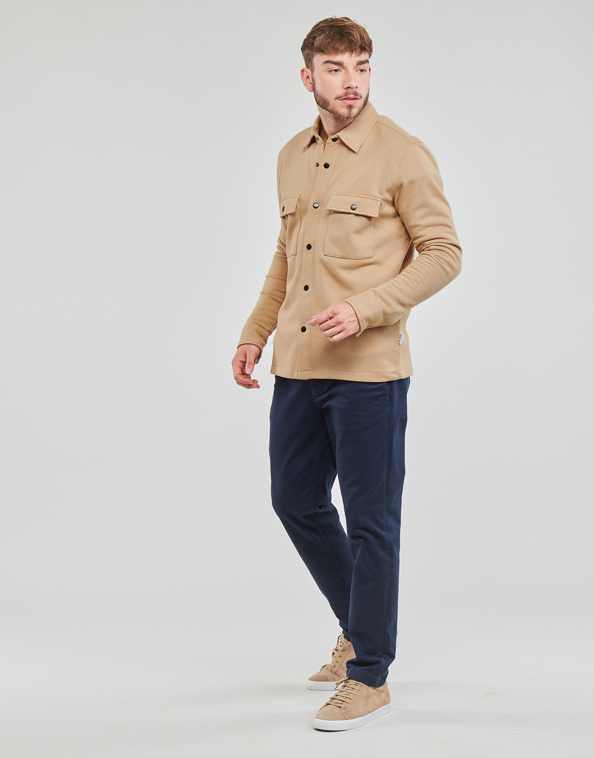 Giubbotto Uomo Selected SLHJACKIE SWEAT JACKET Beige