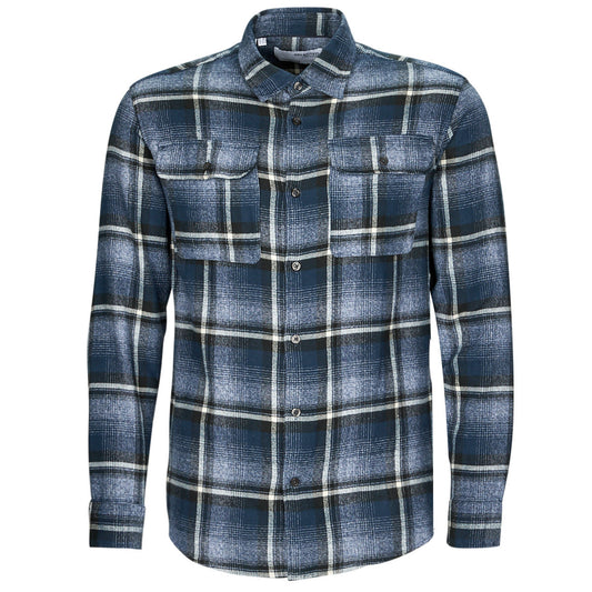 Camicia a maniche lunghe Uomo Selected SLHREGSCOT CHECK SHIRT Blu