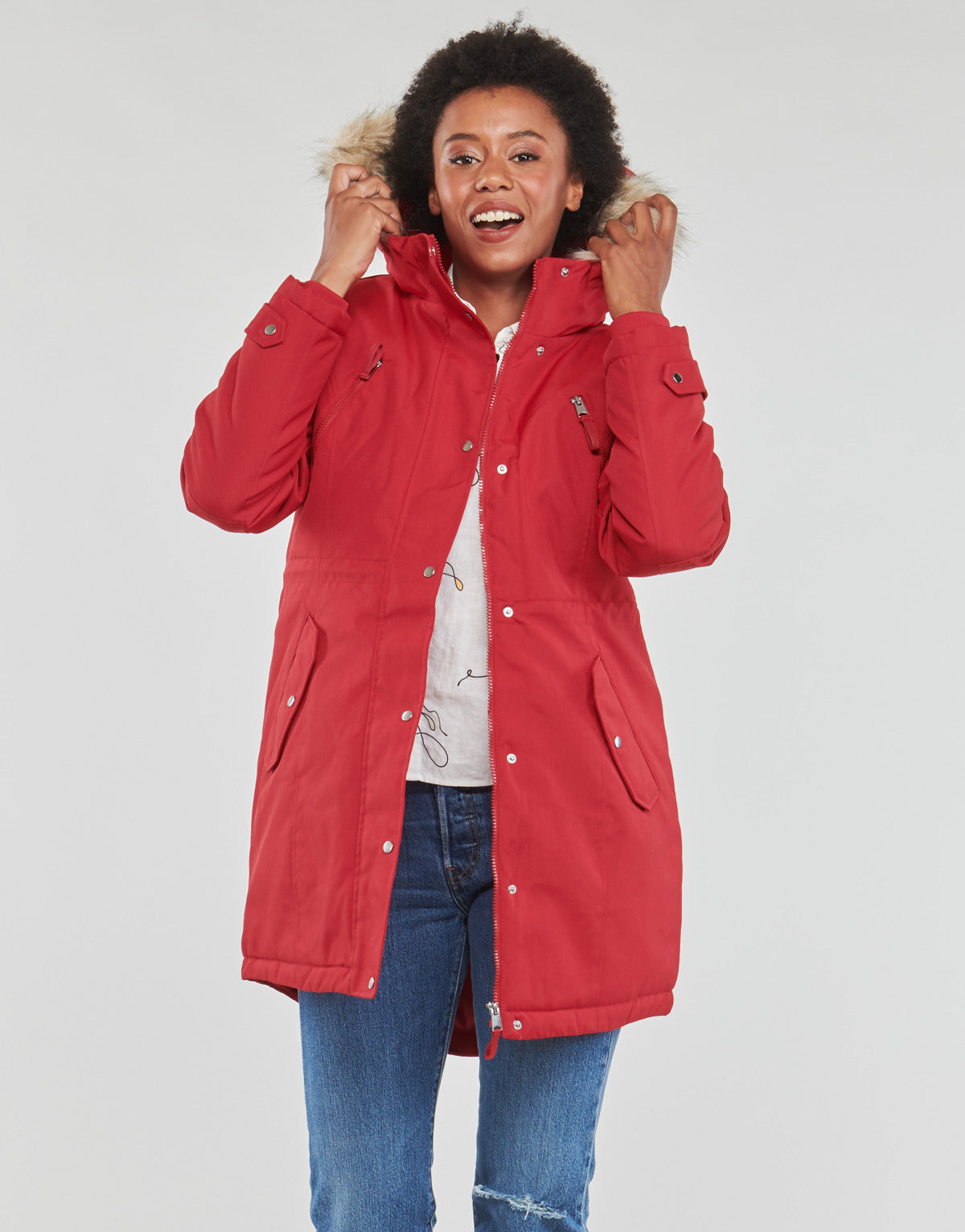 Parka Donna Vero Moda VMTRACK Rosso