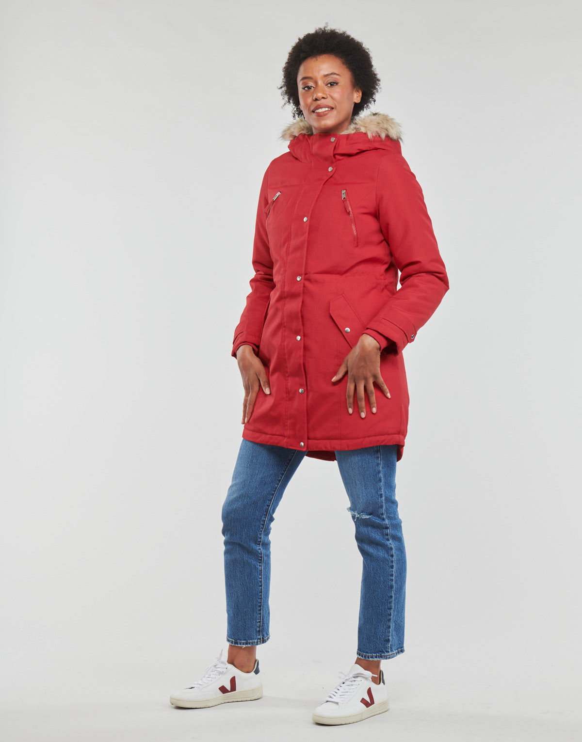 Parka Donna Vero Moda VMTRACK Rosso