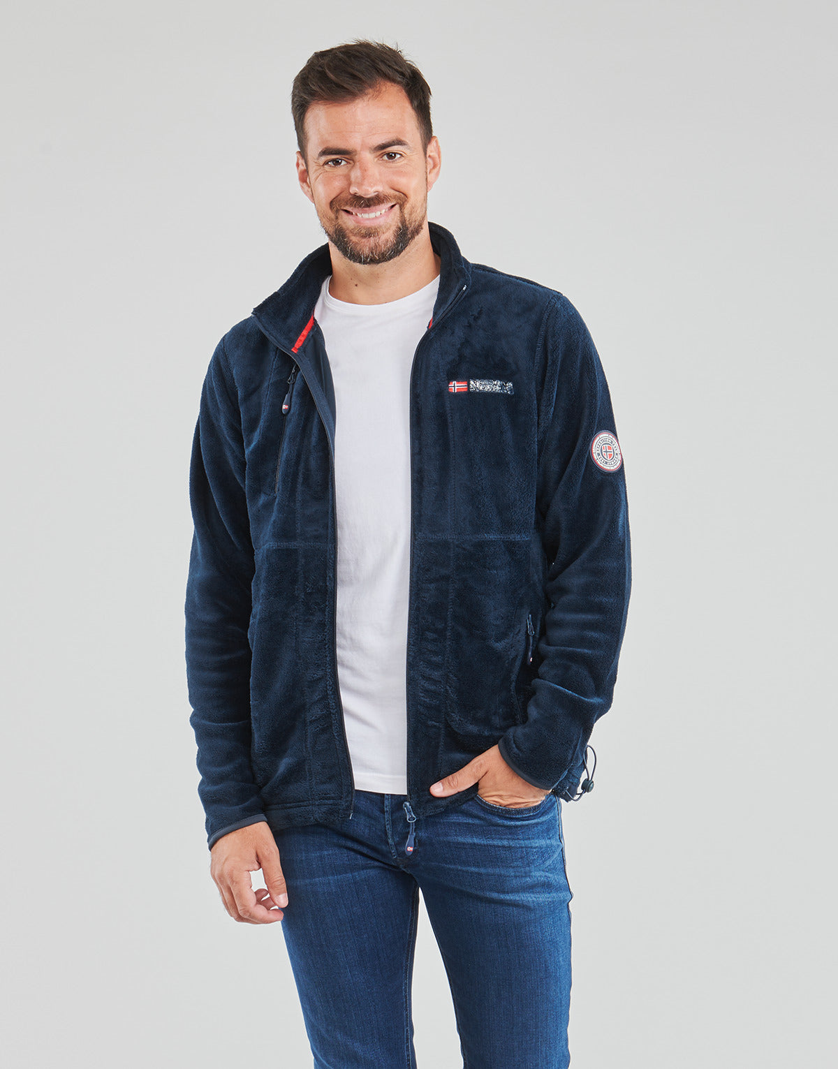 Felpa Uomo Geographical Norway  UPLOAD  Marine