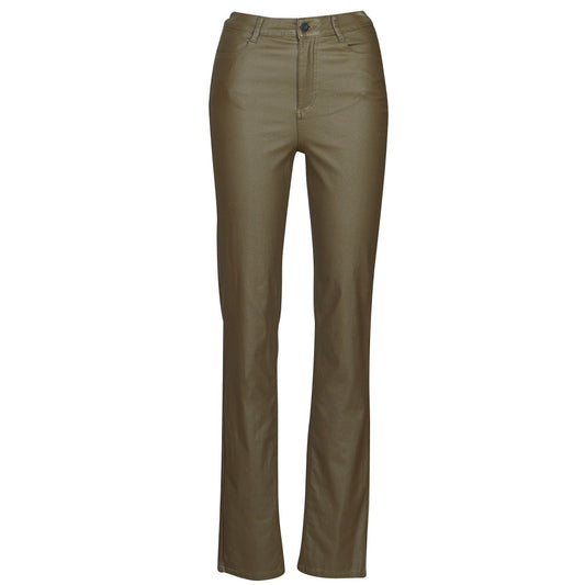 Jeans Slim Donna Vila VICOMMIT COATED HW STRAIGHT PANT Marrone