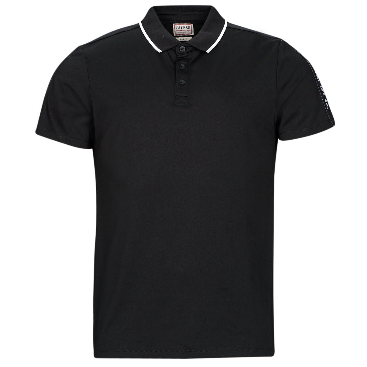 Polo Uomo Guess PAUL PIQUE TAPE Nero