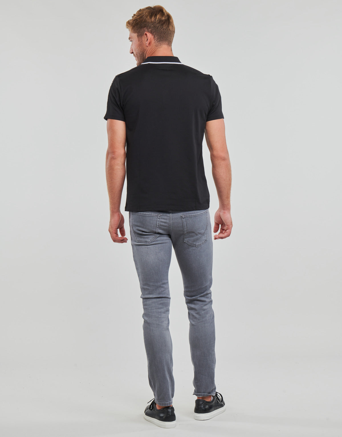 Polo Uomo Guess PAUL PIQUE TAPE Nero