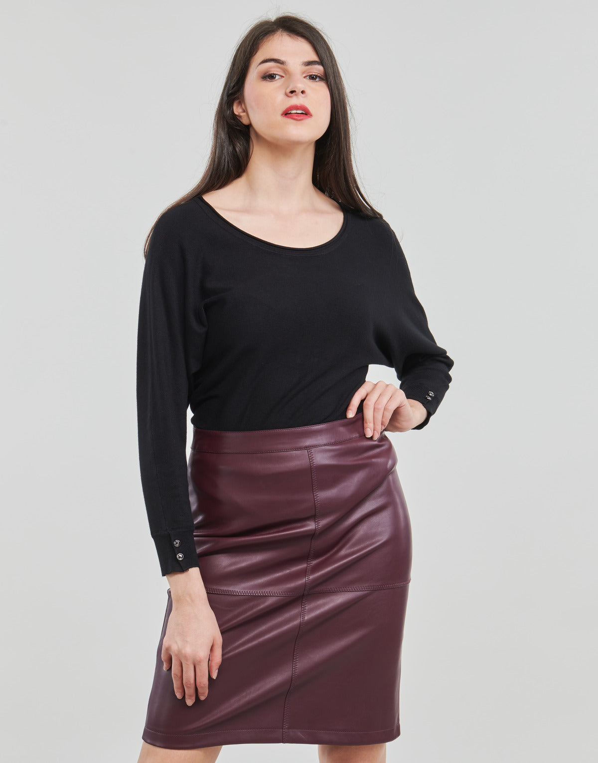 Maglione Donna Guess ADELE BAT SLEEVE Nero