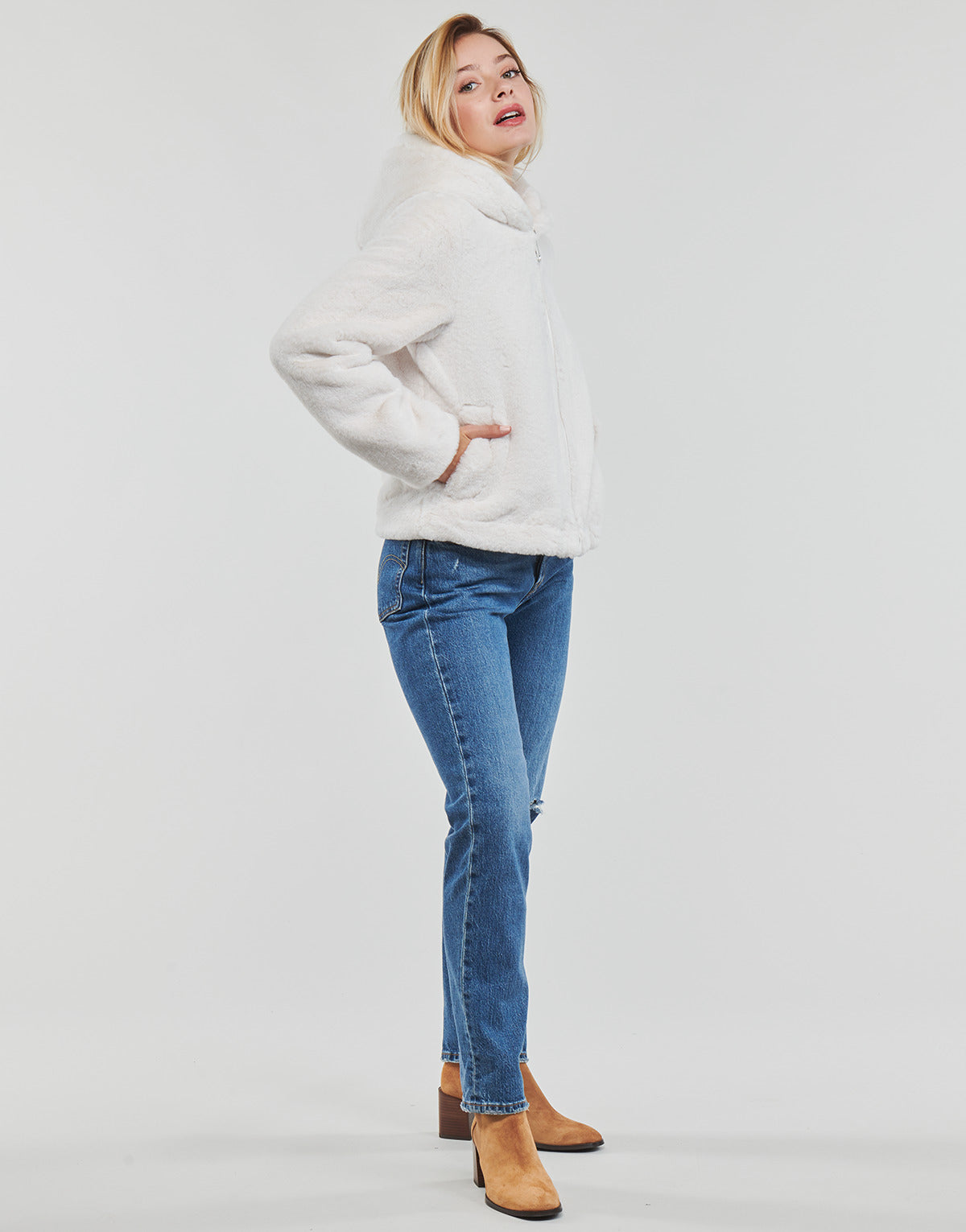 Giubbotto Donna Guess THEOLINE JACKET Beige